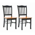 Shaker Dining Chairs, Set of 2 - Black/Oak