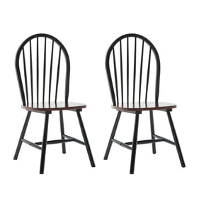 2 Boraam Windsor Black Cherry Dining Chairs