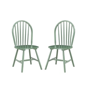 2 Boraam Carolina Equestrian Green Dining Chairs