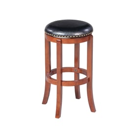 Boraam Cordova Cherry Black 29 Inch Swivel Bakckless Bar Stool