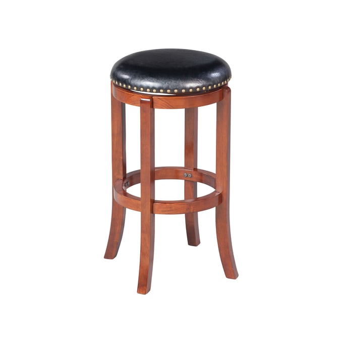 Boraam Cordova Cherry Black 29 Inch Swivel Bakckless Bar Stool BRM-33229