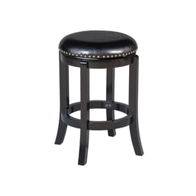 Boraam Cordova Black 24 Inch Swivel Backless Counter Stool