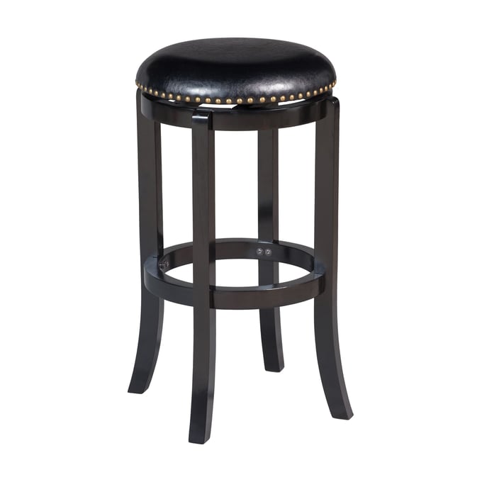 Boraam Cordova Black 29 Inch Swivel Bakckless Bar Stool BRM-33629