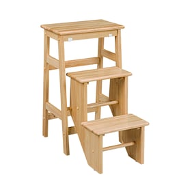 Boraam Niko Natural Folding 29 Inch Step Stool