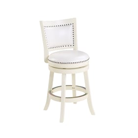 Boraam Bristol Buttermilk White Swivel Counter Stool