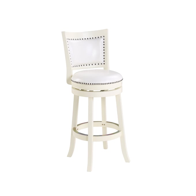 Boraam Bristol Buttermilk White 29 Inch Swivel Bar Stool BRM-42429