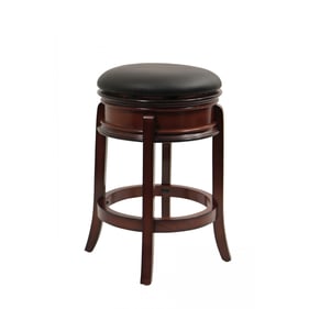 Boraam Magellan Brandy Black 24 Inch Swivel Backless Counter Stool