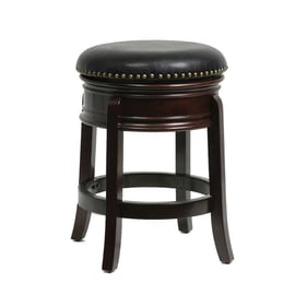 Boraam Hamilton Cappuccino Black 24 Inch Swivel Counter Stool