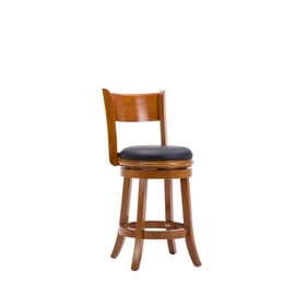 Boraam Palmetto Fruitwood Black 24 Inch Swivel Counter Stool