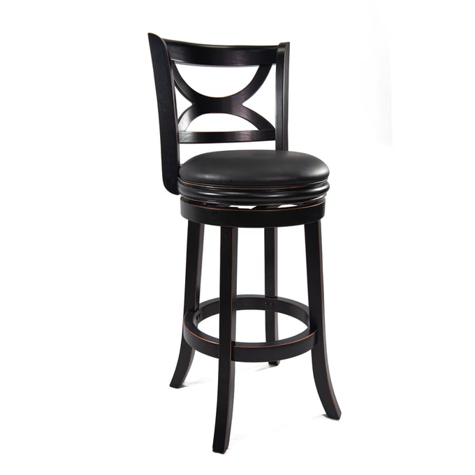 Boraam Florence Black Sandthru 29 Inch Swivel Bar Stool BRM-45729