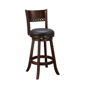 Boraam Durham Cappuccino Black 29 Inch Swivel Bar Stool