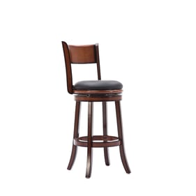 Boraam Palmetto Brandy Black 29 Inch Swivel Bar Stool