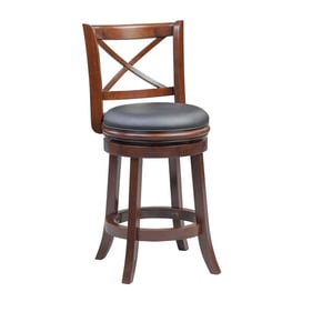 Boraam Georgia Cappuccino Black 24 Inch Swivel Counter Stool