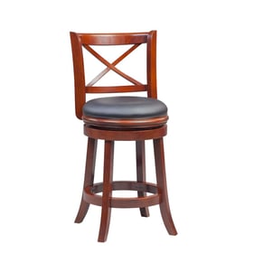 Boraam Georgia Cherry Black 24 Inch Swivel Counter Stool