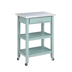 Boraam Colorado Aspen Valley Kitchen Cart with Stainless Steel Top