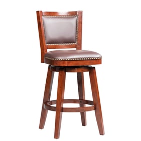 Boraam Broadmoor Cherry Brown 29 Inch Swivel Bar Stool