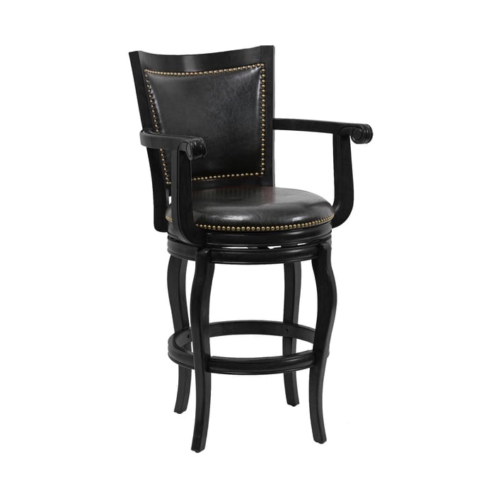 Boraam Jones Black 29 Inch Swivel Bar Stool BRM-52329