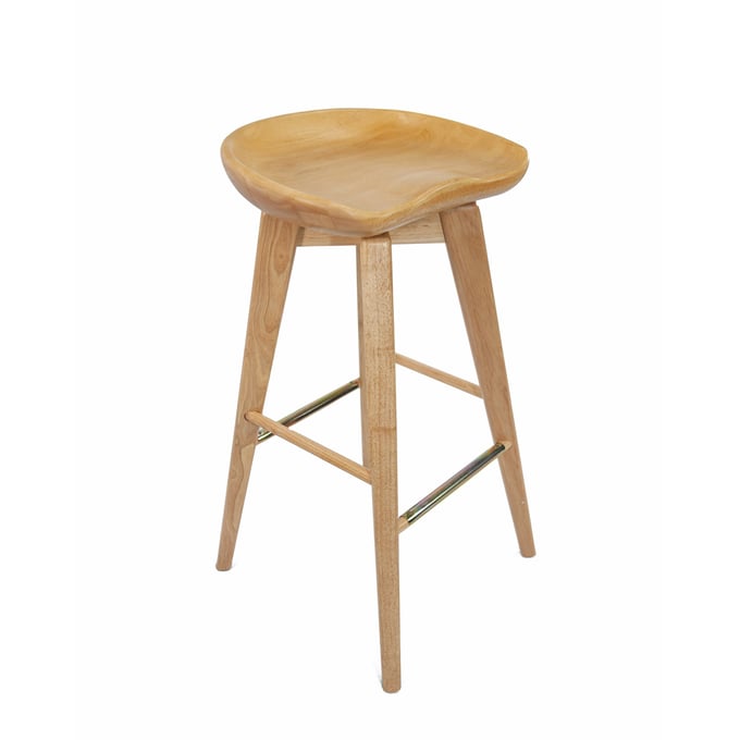 Boraam Bali Natural 29 Inch Backless Swivel Bar Stool BRM-56129