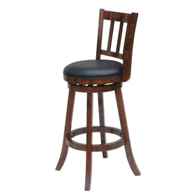 Boraam Bloomington Walnut Black 24 Inch Swivel Counter Stool