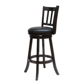 Boraam Bloomington Cappuccino Black 29 Inch Swivel Bar Stool