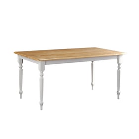 Boraam Windsor White Natural Dining Table