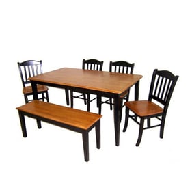 Boraam Shaker Black Oak 6pc Dining Room Set