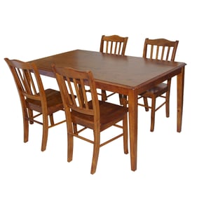 Boraam Shaker Walnut 5pc Dining Room Set