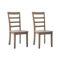 Boulder Dining Chairs, Set of 2 - Barnwood Wire-Brush