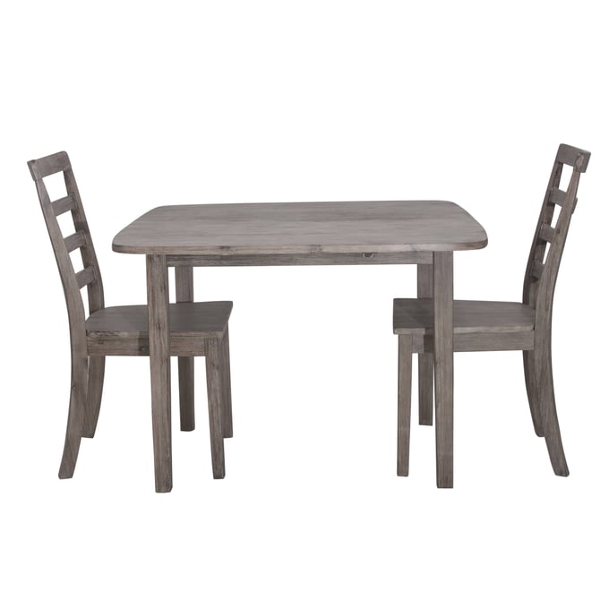 Boraam Boulder Gray 3pc Dining Room Set BRM-710-DR-S1