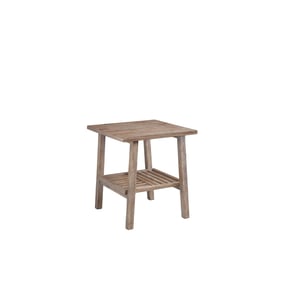 Boraam Sonoma Barnwood Wire Brush End Table