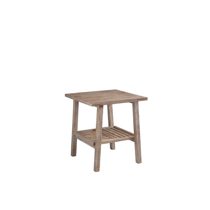 Boraam Sonoma Barnwood Wire Brush End Table BRM-75030