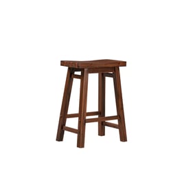 Boraam Sonoma Chestnut Wire Brush 24 Inch Backless Saddle Stool