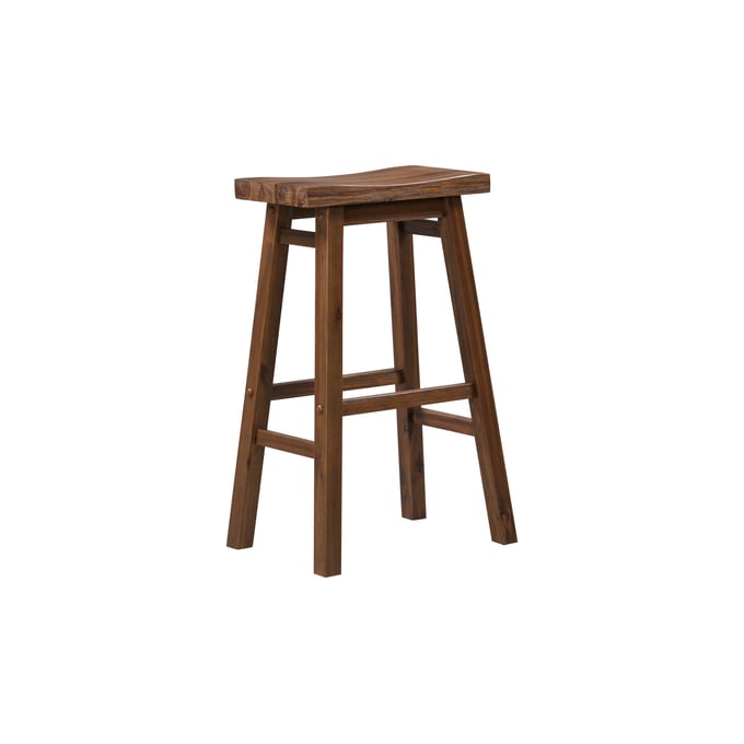 Boraam Sonoma Chestnut Wire Brush 29 Inch Backless Saddle Bar Stool BRM-75129