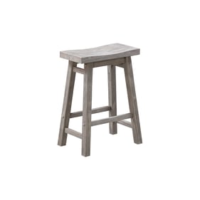 Boraam Sonoma Storm Gray Wire Brush 24 Inch Backless Saddle Stool