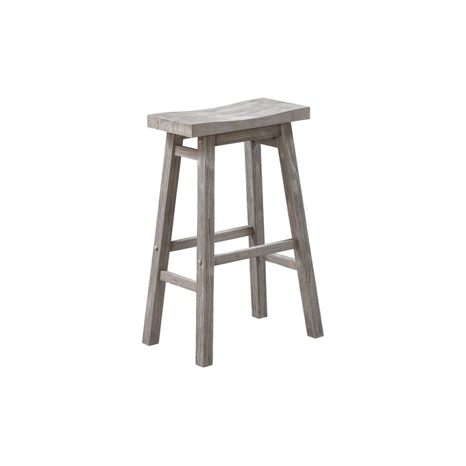 Boraam Sonoma Storm Gray Wire Brush 29 Inch Backless Saddle Bar Stool BRM-75229