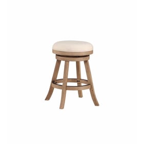 Boraam Fenton Driftwood Ivory 24 Inch Swivel Backless  Counter Stool