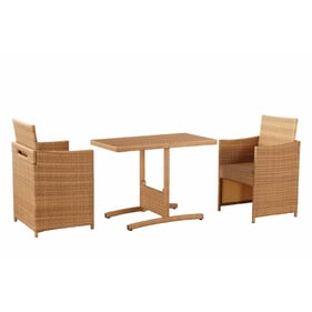 Boraam Honeymoon Gold Oak 3pc Outdoor Dining Set