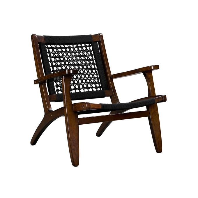 Boraam Harrison Black Cappuccino Hexagon Accent Chair BRM-76252