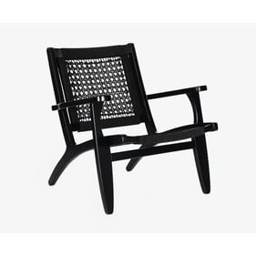 Boraam Harrison Black Hexagon Accent Chair