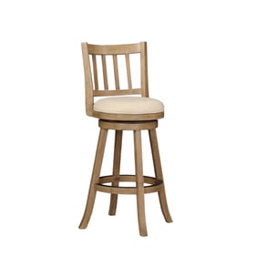 Boraam Sheldon Driftwood Ivory 30.5 Inch Swivel Bar Stool