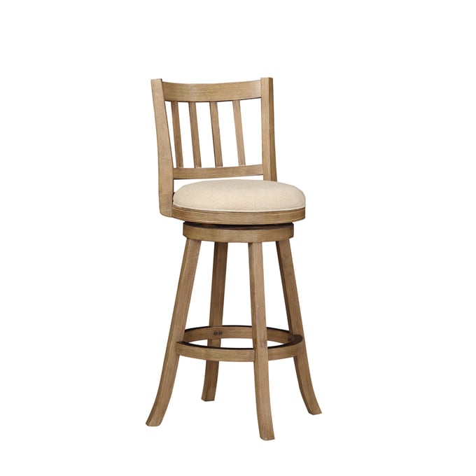 Boraam Sheldon Driftwood Ivory 30.5 Inch Swivel Bar Stool BRM-76329