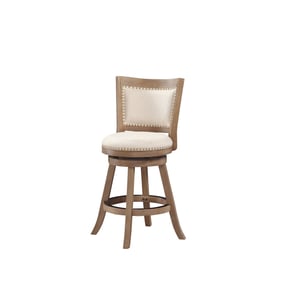 Boraam Melrose Driftwood Ivory 24 Inch Swivel Counter Stool