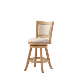 Boraam Melrose Driftwood Cream 24 Inch Swivel Counter Stool