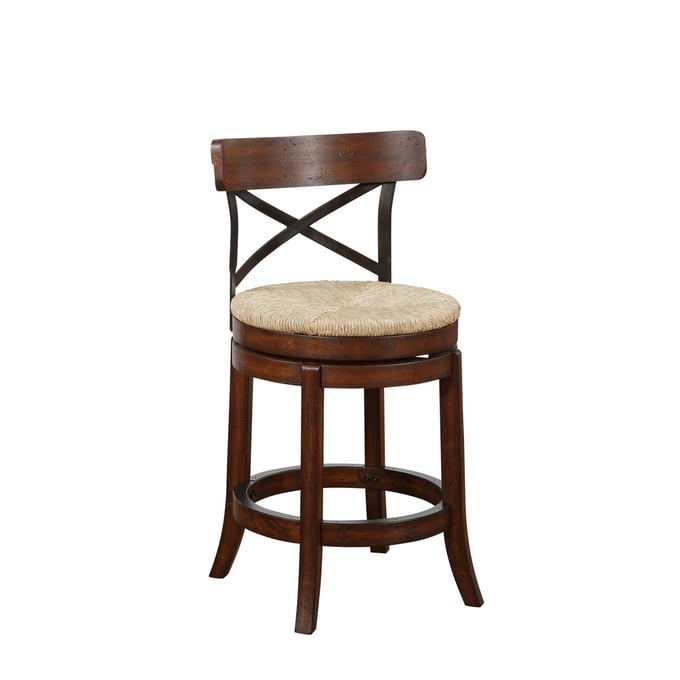 Boraam Myrtle Mahogany 24 Inch Swivel Counter Stool BRM-76824