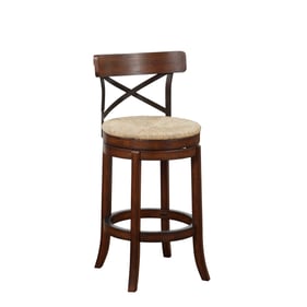 Boraam Myrtle Mahogany 29 Inch Swivel Bar Stool