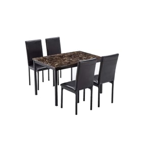 Boraam Arjen Black 5pc Dining Room Set