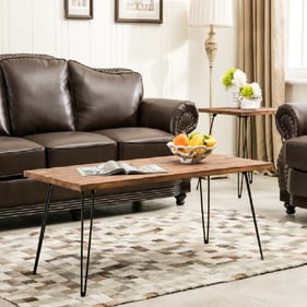 Boraam Leonard Weathered Brown 3pc Coffee Table Set