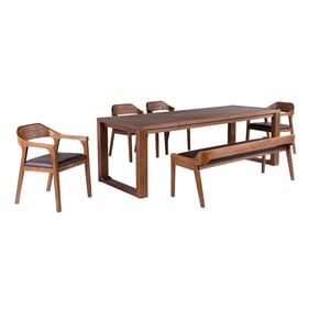 Boraam Rasmus Brown Chestnut 6pc Dining Set