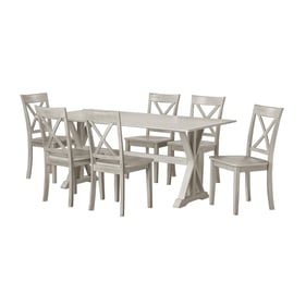 Boraam Jamestown Antique White 7pc Dining Set