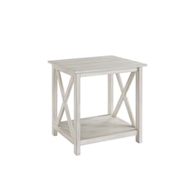 Boraam Jamestown Antique White End Table